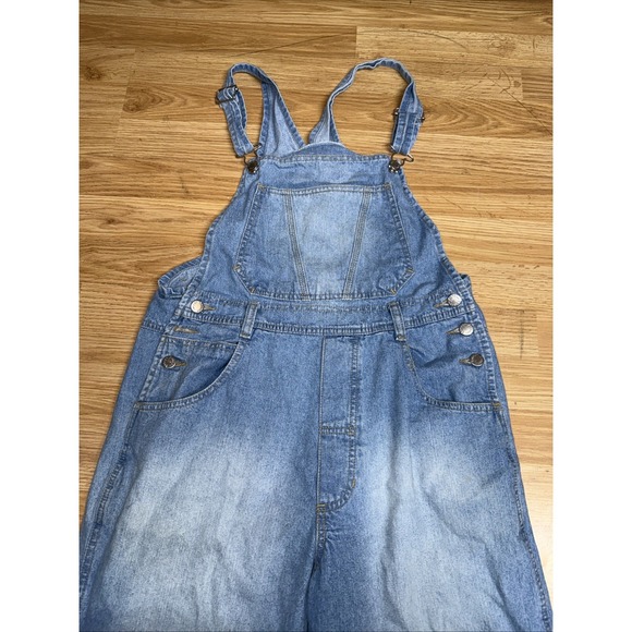 Vintage 80s Overalls Blue Denim London London Carpenter Cotton Size L - Picture 2 of 9